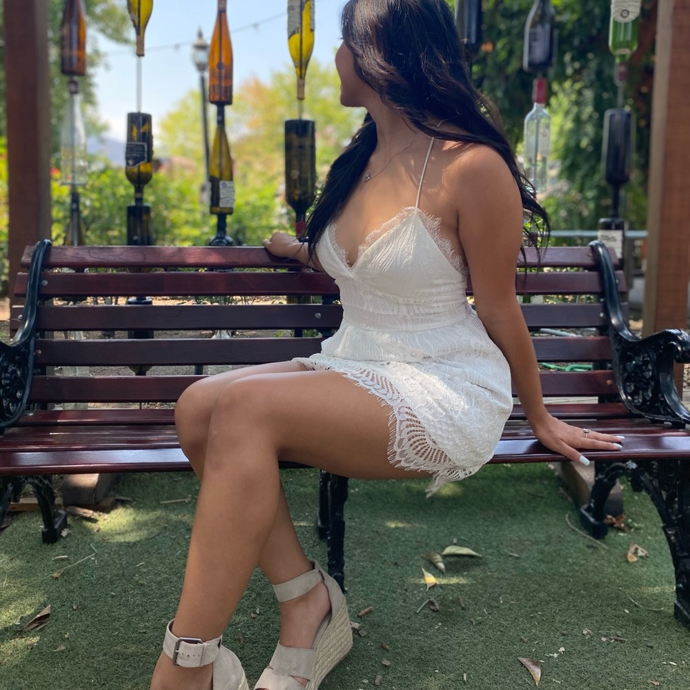 White Lace mini dress